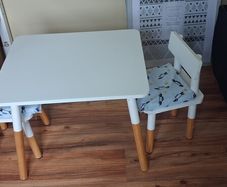 toddler table and 2 chairs