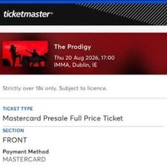 The Prodigy 2x tickets