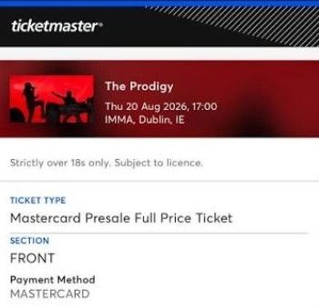The Prodigy 2x tickets
