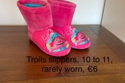 Trolls slippers size 10 to 12