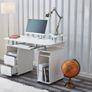 Computer Desk With Shelves And 2 Drawers For Home Office Pc Image 5