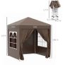 NEW SALE | 2 x 2m Pop Up Gazebo Brown Image 5