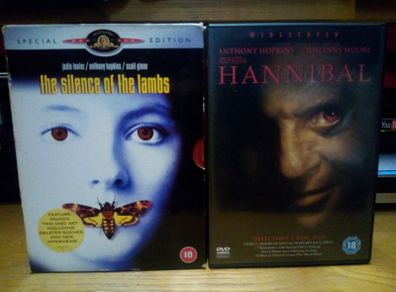The Silence Of The Lambs + Hannibal Dvd Gory Cannibal Horror Anthony Hopkins