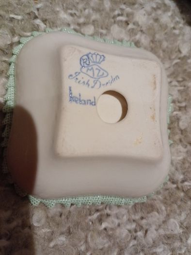 Irish Green Dresden Lace Mini Tray 8.5cm