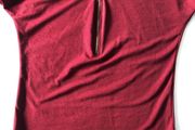Burgundy and Black Zip Top