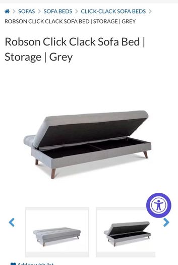 Grey sofa bed