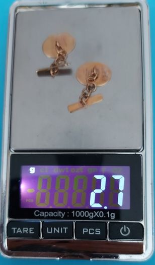9 Ct Gold Cuff Links 2.7g