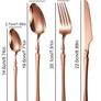 16pcs Stainless Steel Cutlery Set, Color ROSE GOLD Dinner Knife & Fork & Spoon Set never used Image 2