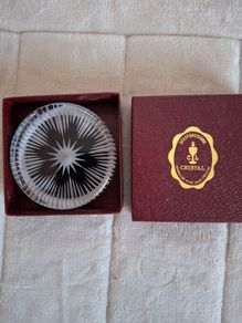 Staffordshire hand cut lead Crystal paper weight
