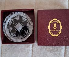 Staffordshire hand cut lead Crystal paper weight