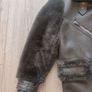 Aviator fur lined khaki coat Image 2
