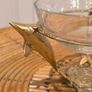 Brass and glass dolphins Image 2