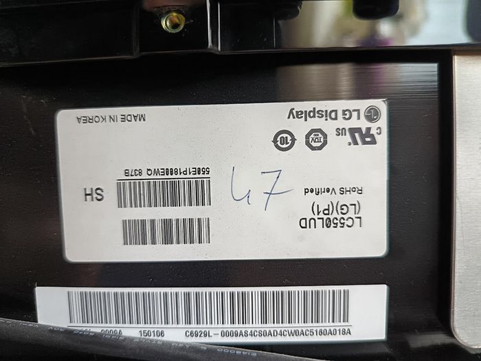 Power Board For Lg Oled 55ec930 Tv Eay63348801 Rev 1.0 B12d198801 Lgp55f-14op