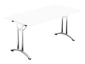 White Folding Retangular Table - 1500w x 750d