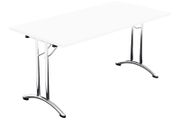 White Folding Retangular Table - 1500w x 750d