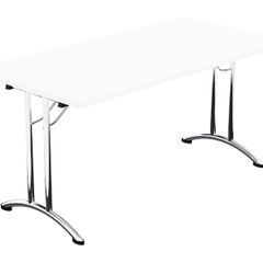 White Folding Retangular Table - 1500w x 750d