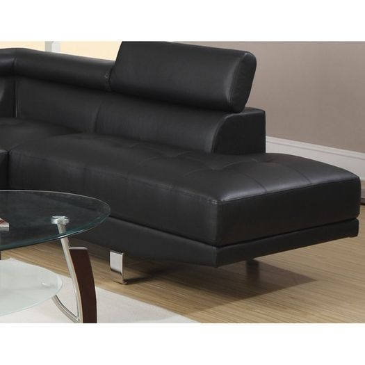 BIG DEAL Black leather 262cm Corner Chaise Sofa 4 colours