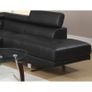 Leather Corner chaise Sofa 262cm black Image 4