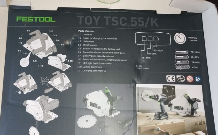 Festool Cordless plunge-cut saw toy
