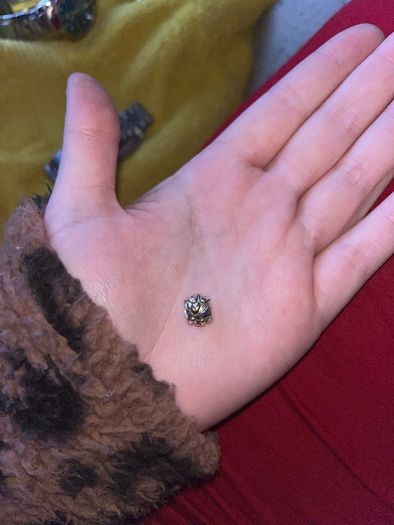 Authentic Pandora Alphabet Letter v Sterling Silver W/ 14Kt Gold Retired Pandora