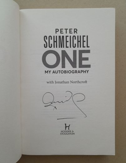 Peter Schmeichel signed book Man Utd legend