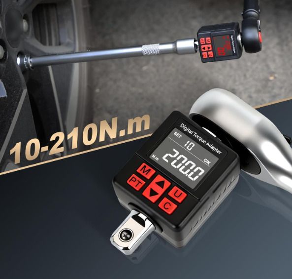 Digital Torque Adapter, 1/2 Inch 10-210 N.m Torque Adapter
