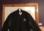 BNWT Lee Cooper Black padded bomber mens jacket faux leather sleeves size XXL