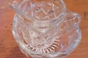 Vintage glass jug &amp; bowl