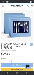 newbridge home chandra 44piece cutlery set silver
