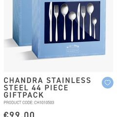 newbridge home chandra 44piece cutlery set silver