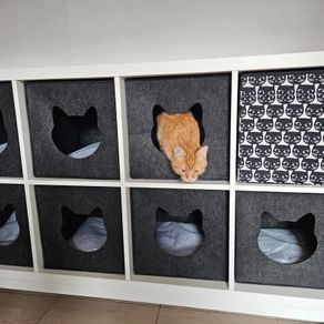 Cat accessories 1 Insert Cat Bed, 3 wooden steps, litter