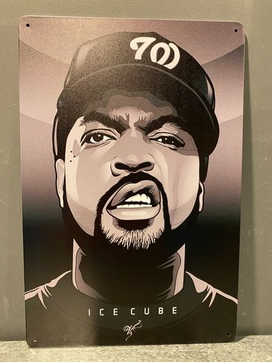 Ice Cube Tin Metal Sign