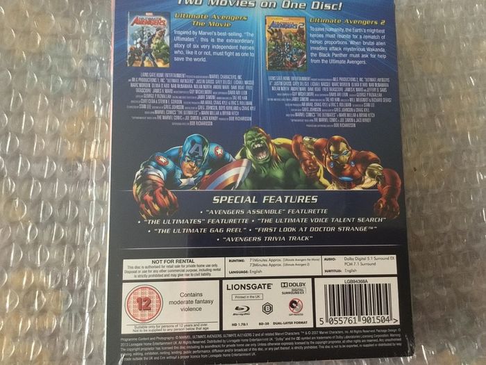 Ultimate Avengers Collection Blu Ray Limited Edition Steelbook