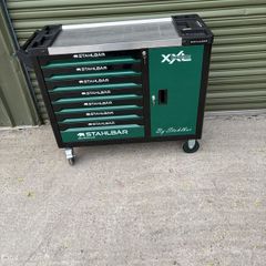 41" 7 Drawer Tool Box Fully Loaded With Tools + Side Cabinet