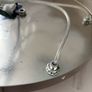 Pendant light silver with white glass Image 5