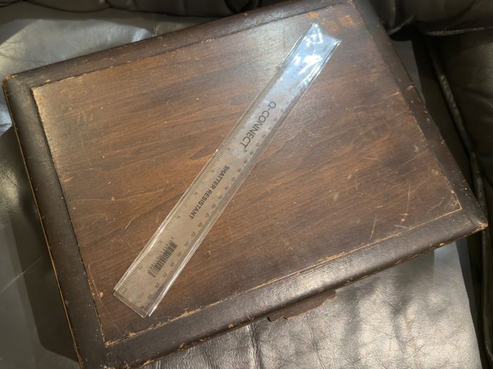 Vintage wooden silverware chest WM Rogers & Son