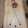 Vintage Tirion Folding Chair Walking Stick with Tripod Legs Image 2
