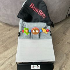 Baby Bjorn bouncer, toy bar and travel cover