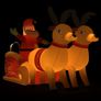 Christmas Inflatable Santa and Reindeer Decoration LED 130 cm Image 2