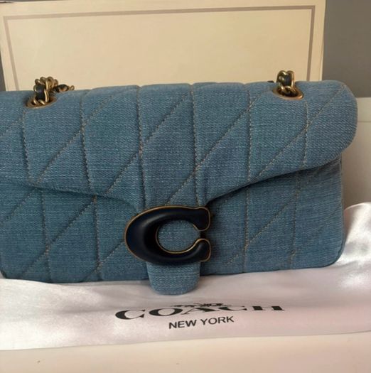 Coach Tabby 26 in quilted denim
