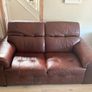 Brown Leather two seater Image 4