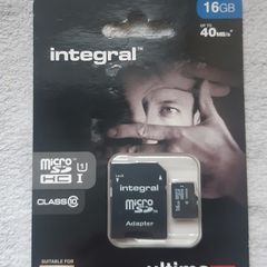 Integral Ultima Pro 16GB MicroSD Micro SD HC Full HD 3D recording memory card