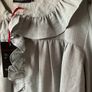 blouse Bnwt frilled collar blouse dipped back hem short feminine baloot size small (12) due to style Image 8