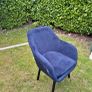 Dark navy blue arm chair Image 2