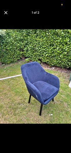 Dark navy blue arm chair