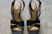 Sandals Geox Respira Platform in black and mat silver NEW