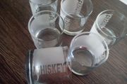 Clear Glass and Opaque Effect Whiskey Glasses.