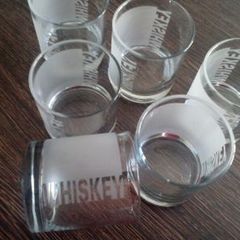 Clear Glass and Opaque Effect Whiskey Glasses.
