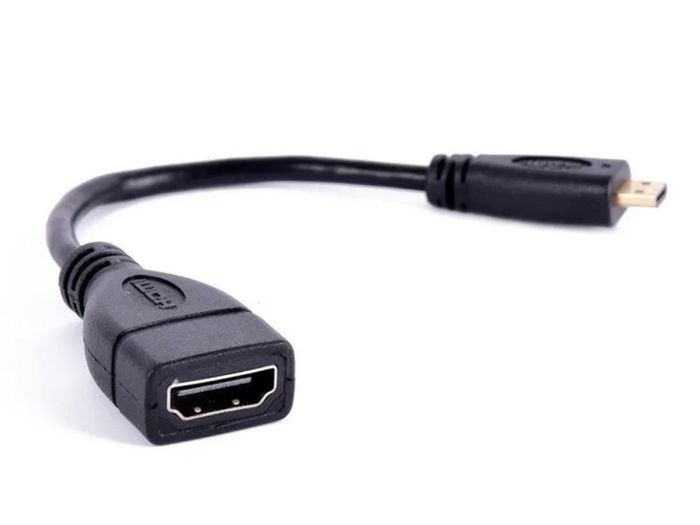 15cm Short Micro HDMI D Male To HDMI A Female Adapter Cable Converter Tablet