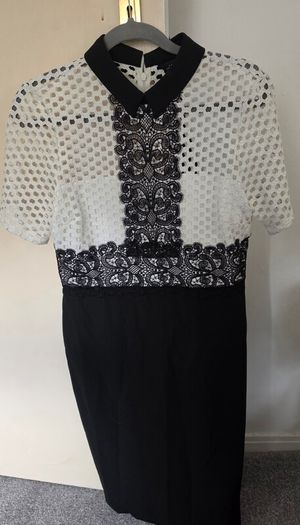 black/white dress
